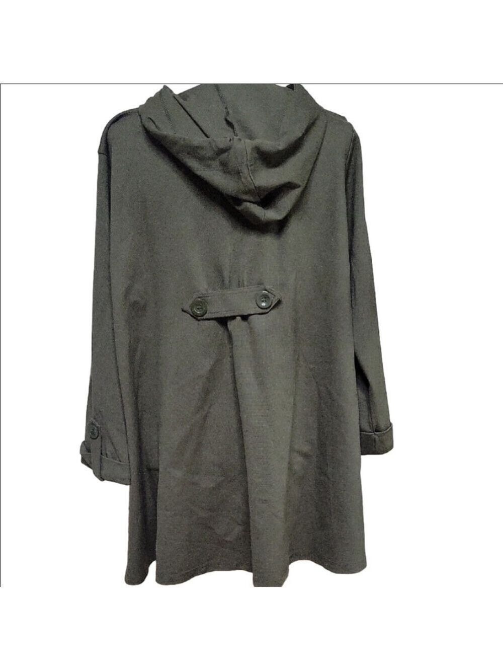 Christian Siriano Green Utility Jacket Hood 1X - Picture 5 of 7